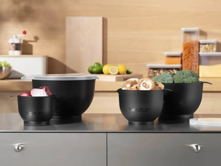 Bodum Bistro Røreskålsæt m. låg - 4 dele* Røreskåle Og Dejfade|Røreskåle Og Dejfade
