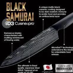 THE CUSTOM CHEF™ iD3® BLACK SAMURAI™ Utilitykniv* Urte- Og Grøntsagsknive