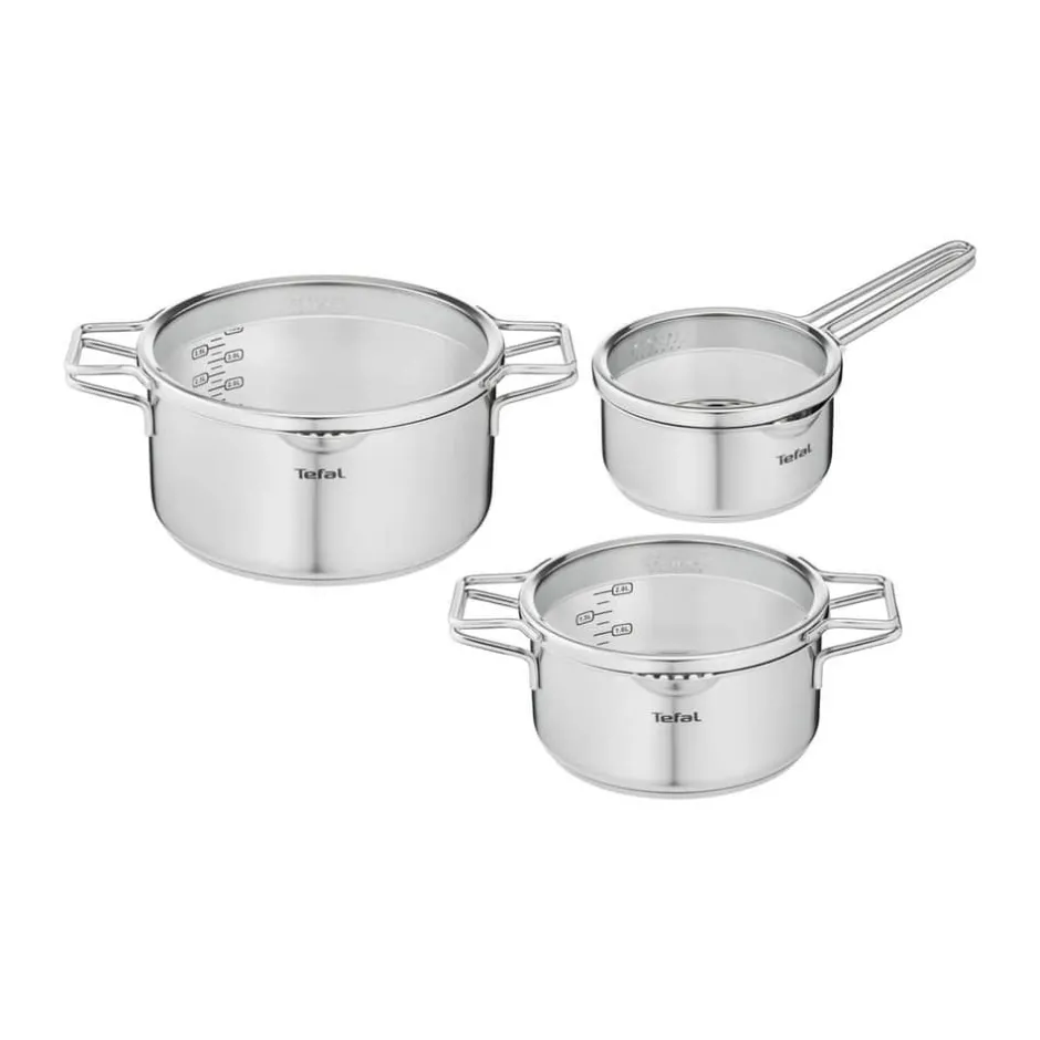 Tefal Nordica Grydesæt m. glaslåg - 6 dele* Grydesæt
