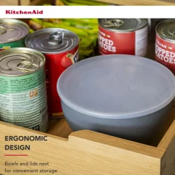 KitchenAid Opbevarings skålsæt m. låg - 8 dele* Røreskåle Og Dejfade|Røreskåle Og Dejfade