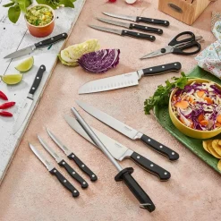 THE CUSTOM CHEF™ Sabre™ Knivblok - 14 dele* Knivsæt Og Knivopbevaring